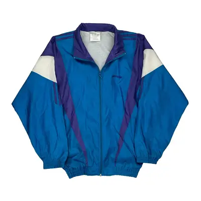 Adidas Track Jacket - Medium Blue Cotton