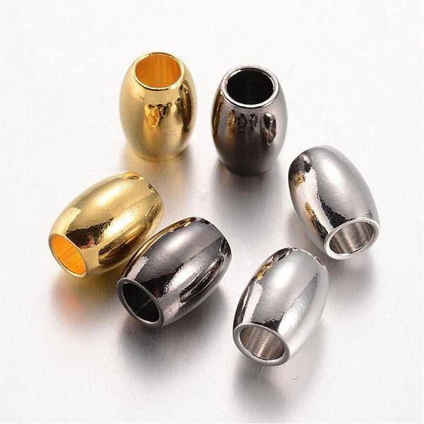Barrel Brass European Large Hole Beads