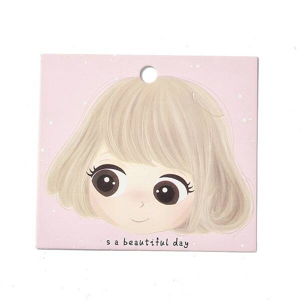 100Pcs Paper Hair Ties Display Cards