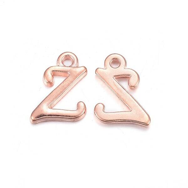 Rose Gold Plated Alloy Letter Pendants