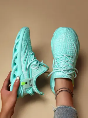 Women's Fashionable Breathable Lightweight Sneakers, Casual Comfortable Running Sports Shoes, All-match Basic Athletic Traine...