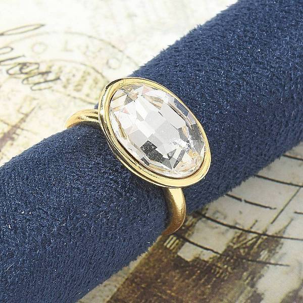 Oval Brass Cuff Rings for Women