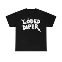 Loded Diaper Unisex Heavy Cotton T-shirt Menswear Top Vintage Distressed