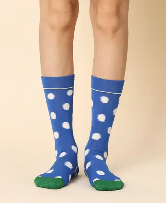 Women's Polka Dot Socks - Ocean