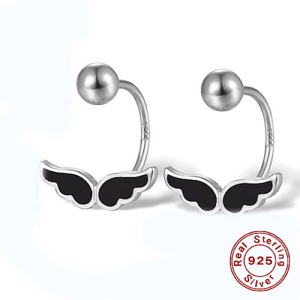 Anti-Tarnish Rhodium Plated 925 Sterling Silver Stud Earrings