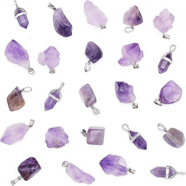 Natural Amethyst Pendants