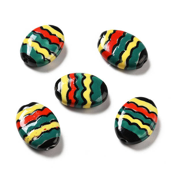 Handmade Printed Porcelain Beads