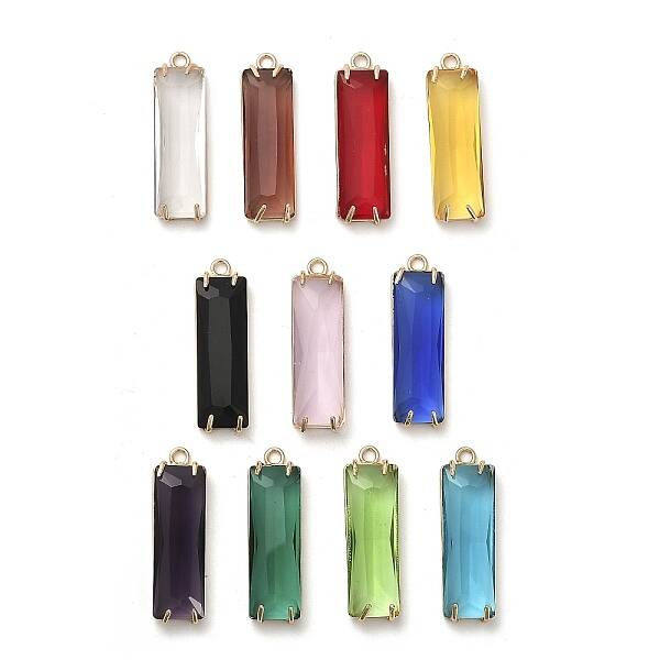 Glass with Golden Brass Pendants