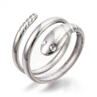 Non-Tarnish 304 Stainless Steel Snake Twist Rings