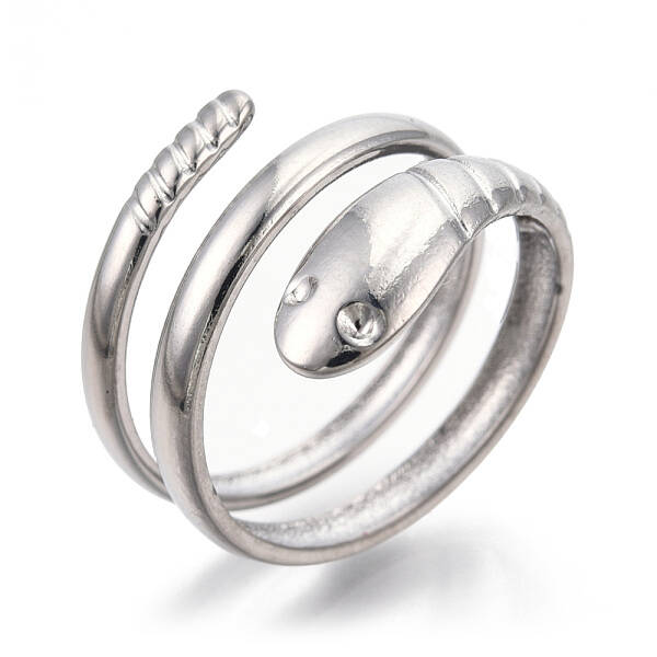 Non-Tarnish 304 Stainless Steel Snake Twist Rings