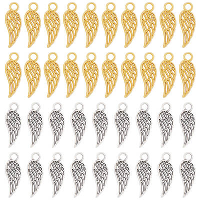 200Pcs 2 Colors Tibetan Style Alloy Pendants