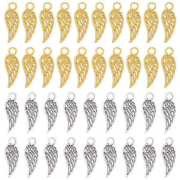 200Pcs 2 Colors Tibetan Style Alloy Pendants