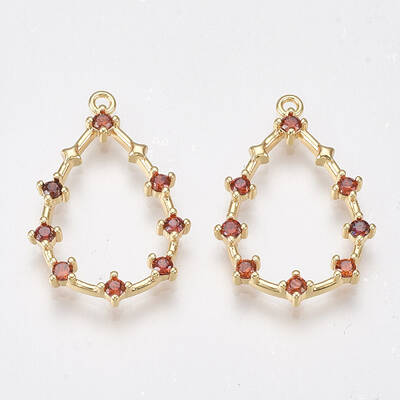 Brass Cubic Zirconia Pendants