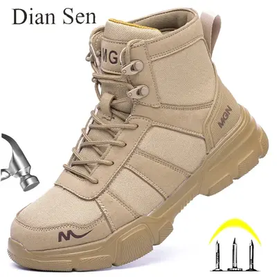 Work Boots Indestructible Safety Shoes Men Steel Toe Shoes Puncture-Proof Sneakers Male Footwear Shoes Women Non Slip Work Sh...