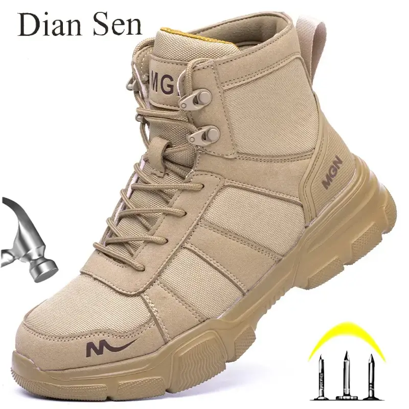 Work Boots Indestructible Safety Shoes Men Steel Toe Shoes Puncture-Proof Sneakers Male Footwear Shoes Women Non Slip Work Sh...