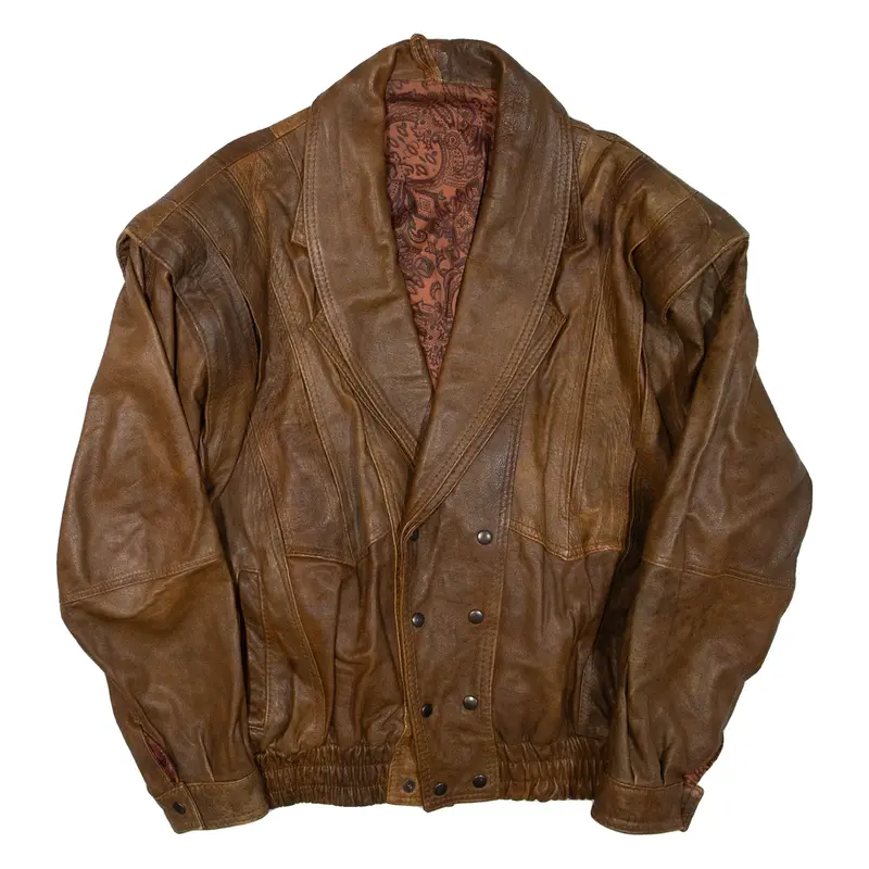 Mens Jacket Brown Leather L