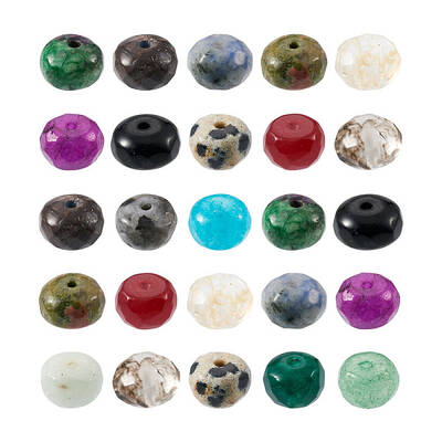 300Pcs 15 Style Faceted Natural & Synthetic Mixed Gemstone Beads