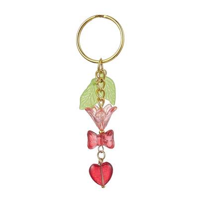 Bowknot & Heart Glass Pendant Decorations