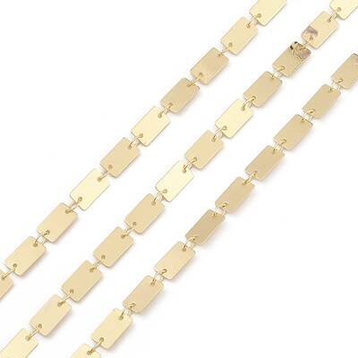Brass Rectangle Link Chains