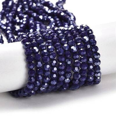Electroplate Opaque Glass Beads Strands