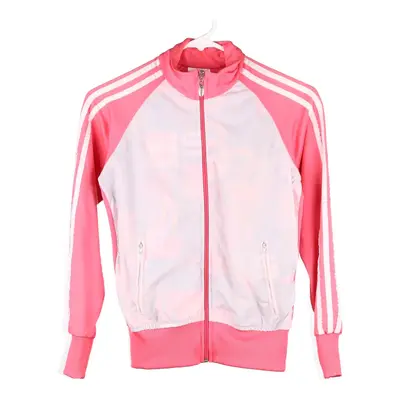 Age 10 Adidas Track Jacket - Medium Pink Polyester