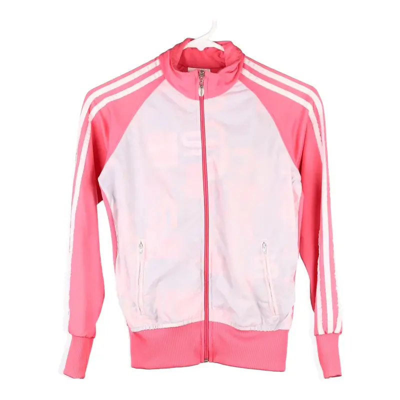 Age 10 Adidas Track Jacket - Medium Pink Polyester