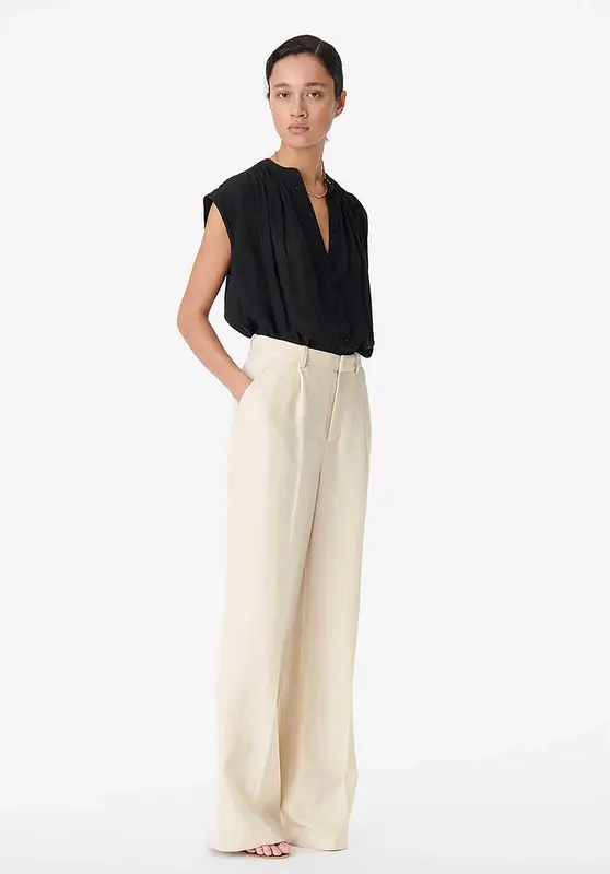 Pants Cyrano 4eva44-v04017 Beige-Ivory | Color: BEIGE IVORY | Size: FR-36