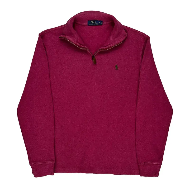 Ralph Lauren 1/4 Zip - Medium Pink Cotton Blend