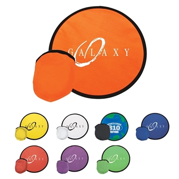 250 Custom Flying Disc With Pouch - Collapsible