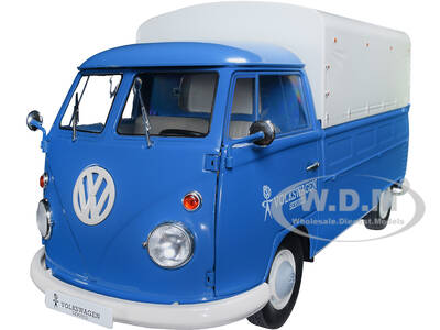 Volkswagen T1 Pickup Truck Blue with Canopy \