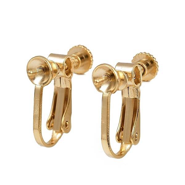 Brass Clip-on Earring Findings