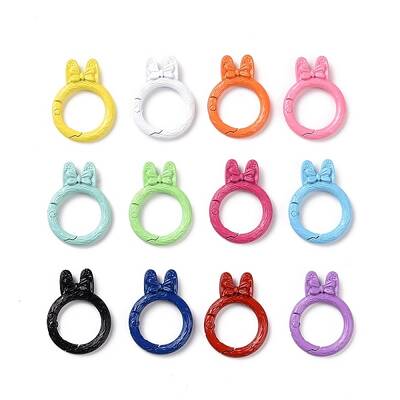 Spray Painted Alloy Spring Gate Rings