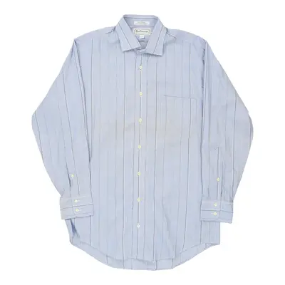 Burberry Striped Shirt - Medium Blue Cotton | Size: medium