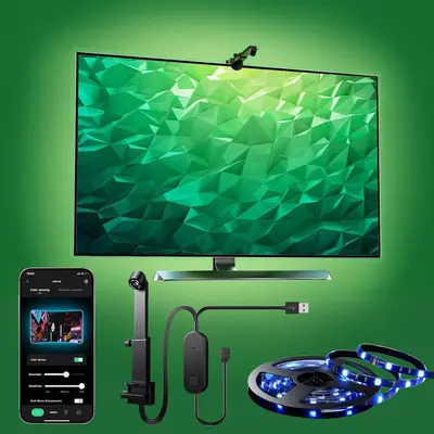 LED TV Background Flexible Installation Light, USB Powered Color Changing LED TV Light with APP Control, Smart LED Lights TV ...