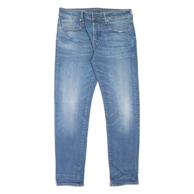 G-STAR 3301 Mens Jeans Blue Slim Tapered Stone Wash W32 L30