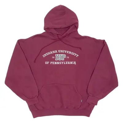 RUSSELL ATHLETIC Indiana University Of Pennsylvania Mens Maroon Hoodie USA L