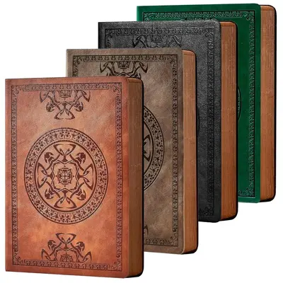 #TikTokShopBacktoSchool Soft Cover Vintage Pattern Pocket Notebook, 1 Count A5 8.3*5.9'' Notebook, Journal Note Book, Station...