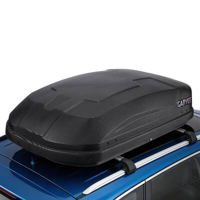 Garvee 12 Cubic Rooftop Cargo Box Carrier, Dual-Side Opening Hard-Shell Roof Mount with 135 lbs Capacity, Secure Straps & Key...