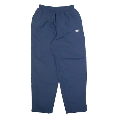 UMBRO Mens Track Pants Blue Straight L W28 L30