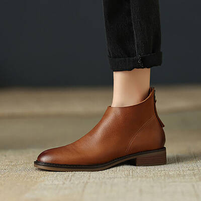 CHIKO Winda Round Toe Block Heels Ankle Boots