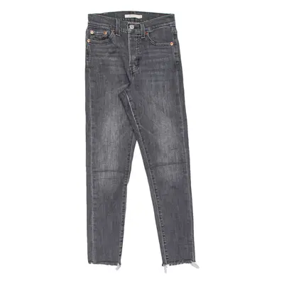 LEVI'S Wedgie Womens Jeans Black Slim Skinny Charcoal Wash W25 L26