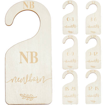 1 Set Wooden Baby Closet Divider