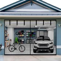 Garage Screen Door - Magnetic Closure, Reinforced Fiberglass Mesh, Heavy Duty Weighted Bottom, Hands-Free Operation, Easy Ass...
