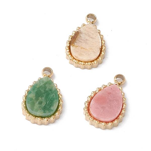 Natural Mixed Stone Charms