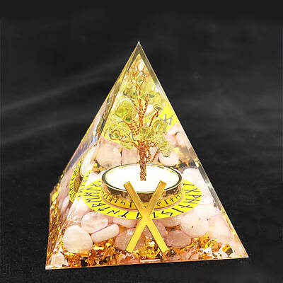 Viking Rune Symbol-Gift Orgonite Pyramid Resin Display Decorations