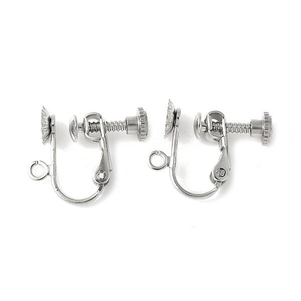 316 Surgical Stainless Steel Clip-on Earring Findings
