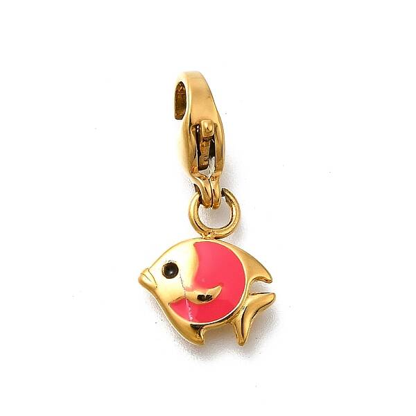 Fish 304 Stainless Steel Enamel Pendant Decorations