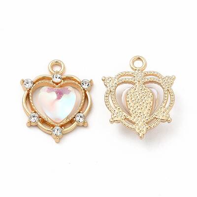 Rack Plating Eco-friendly Alloy Crystal Rhinestone Pendants