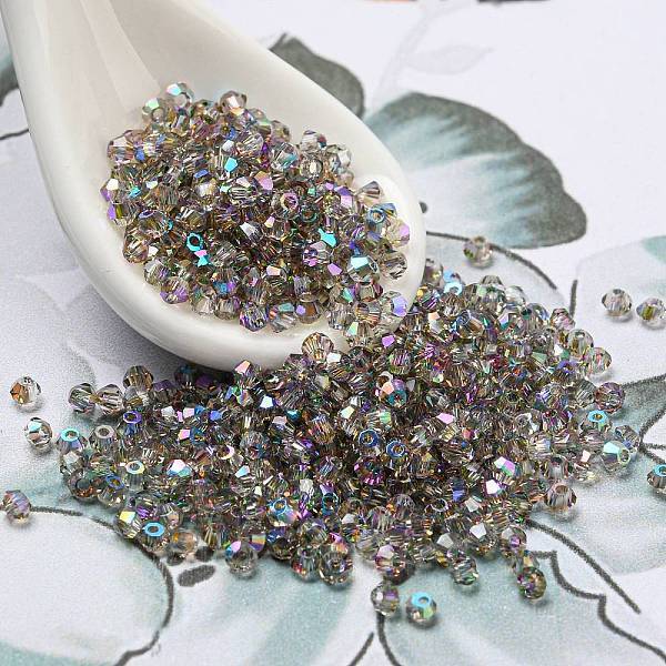 Full Rainbow Plated Transparent Electroplate Glass Beads