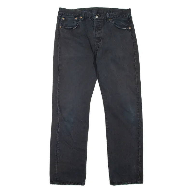 LEVI'S 501 Jeans Mens Black Regular Straight W34 L32
